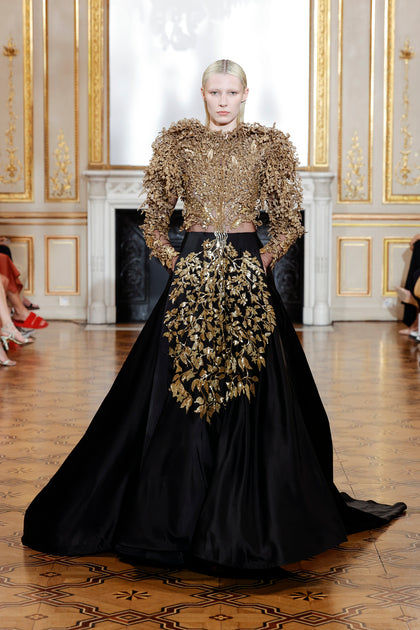 Rahul Mishra - Gold Tulle Embroidered Cape for Women at Pernia's Pop-Up Shop