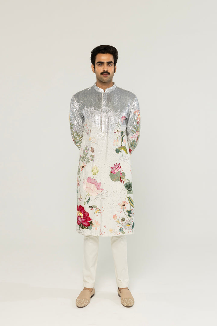 Padma Hand-Embroidered Kurta in Ivory