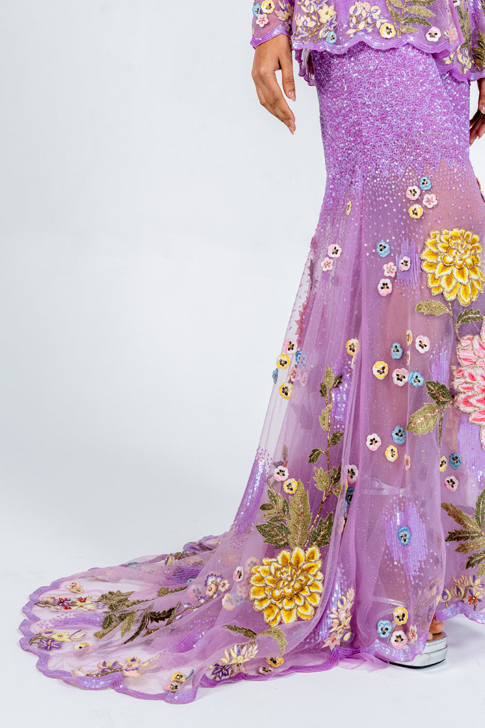 Embroidered Kedia Top &amp; Pants Set