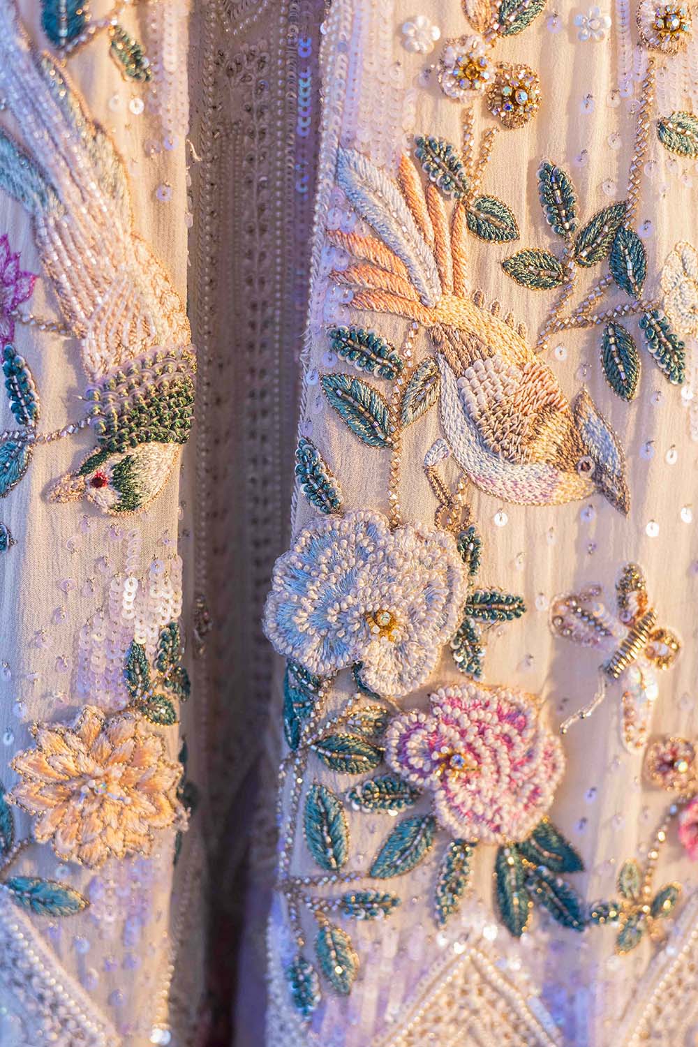 Gulbahaar Chikankari Hand Embroidered 12-Kali Lehenga Set