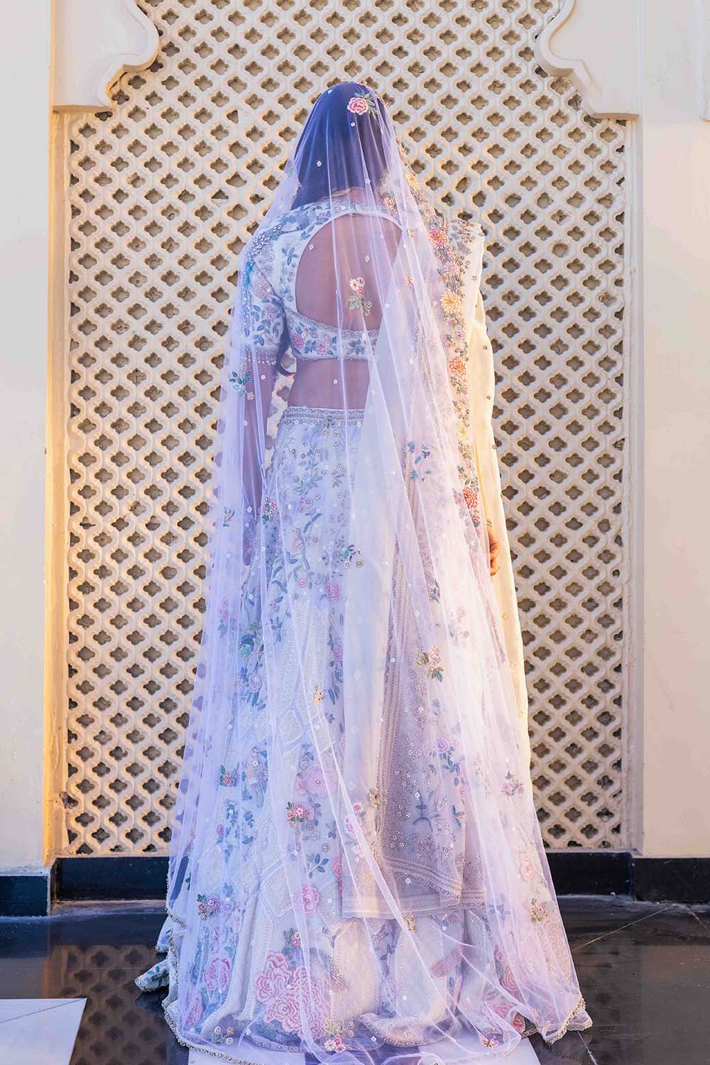 Gulbahaar Chikankari Hand Embroidered 12-Kali Lehenga Set