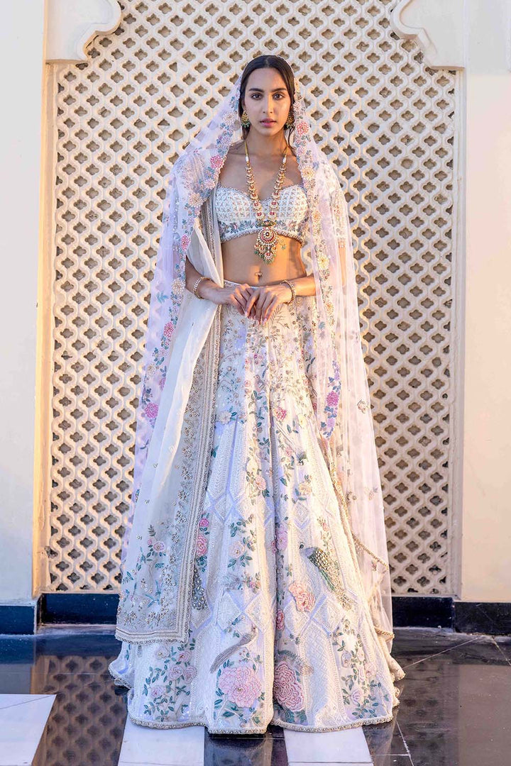 Gulbahaar Chikankari Hand Embroidered 12-Kali Lehenga Set
