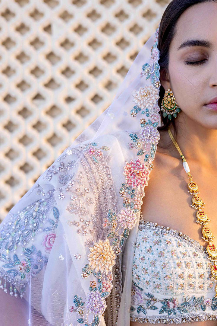 Gulbahaar Chikankari Hand Embroidered 12-Kali Lehenga Set