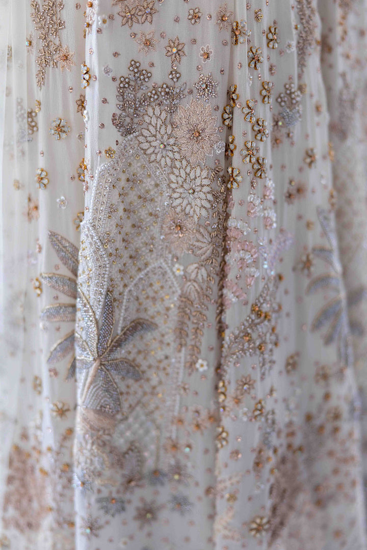 Chikankari Pichwai Hand Embroidered Kalidar Kurta Set