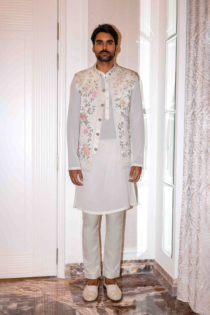 Chikankari Hand Embroidered Bandi