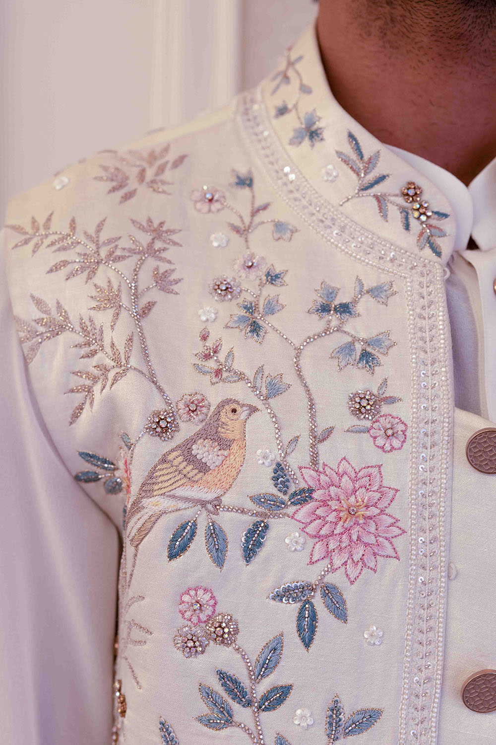 Chikankari Hand Embroidered Bandi