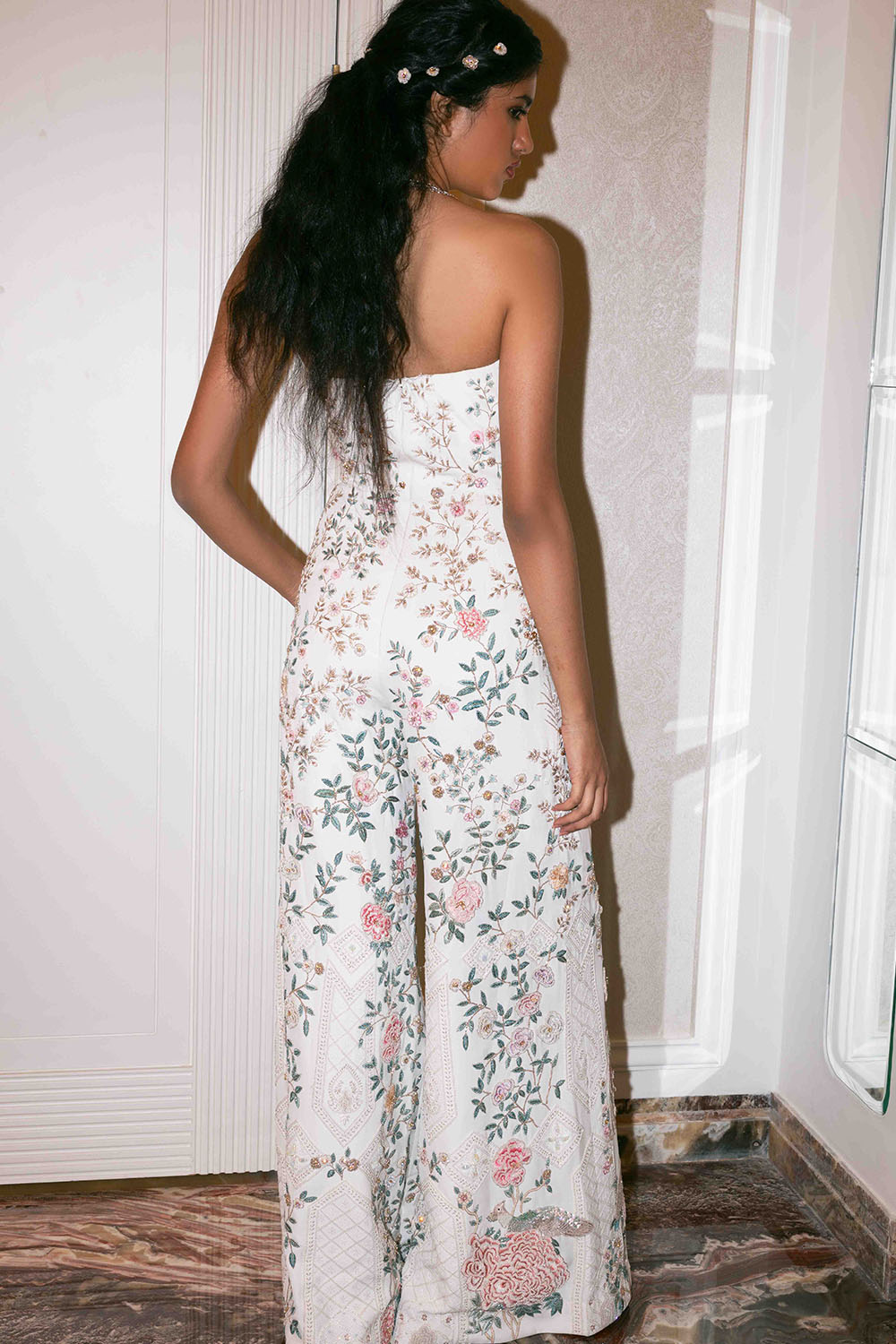 Chikankari Hand Embroidered Jumpsuit