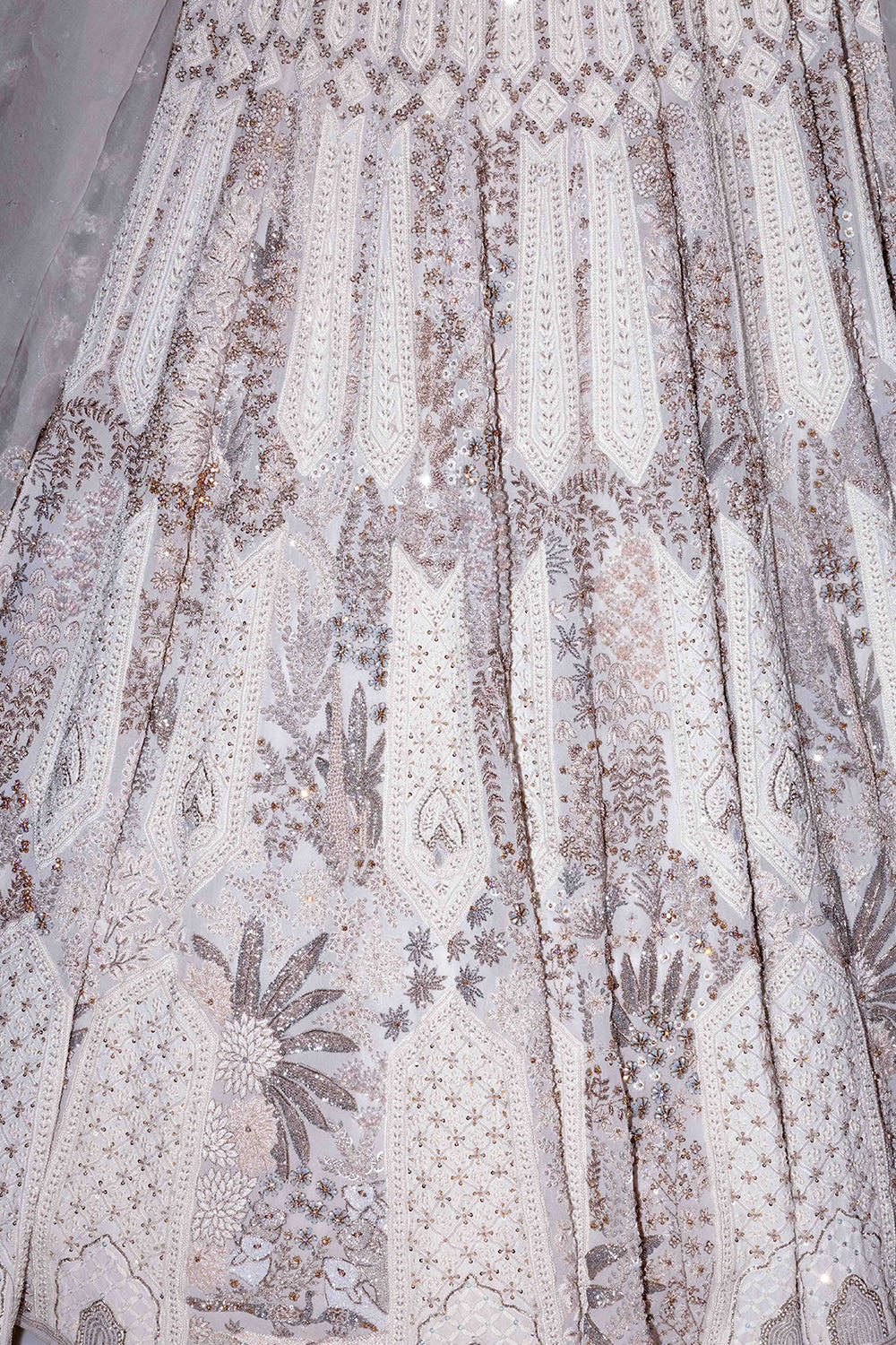 Chikankari Pichwai Hand Embroidered Kalidar Lehenga Set