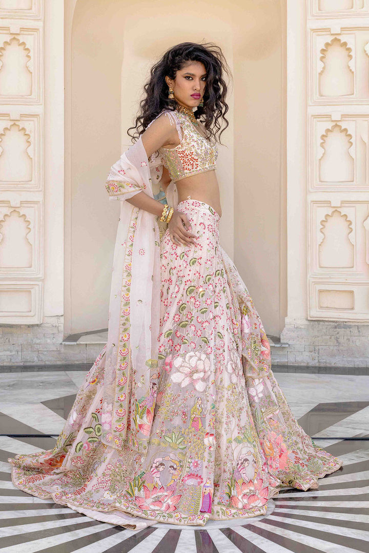 Chikankari Hand Embroidered Lehenga Set