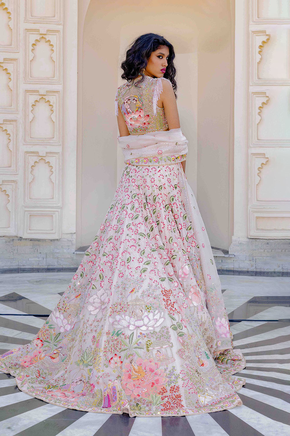 Chikankari Hand Embroidered Lehenga Set