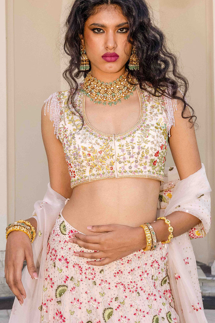 Chikankari Hand Embroidered Lehenga Set