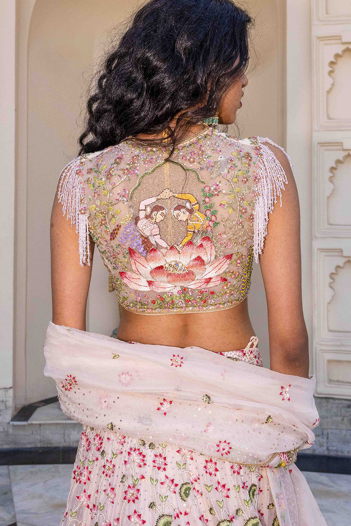 Chikankari Hand Embroidered Lehenga Set