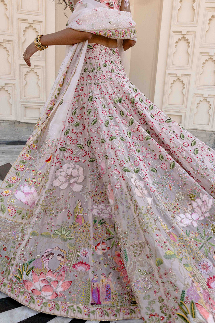 Chikankari Hand Embroidered Lehenga Set