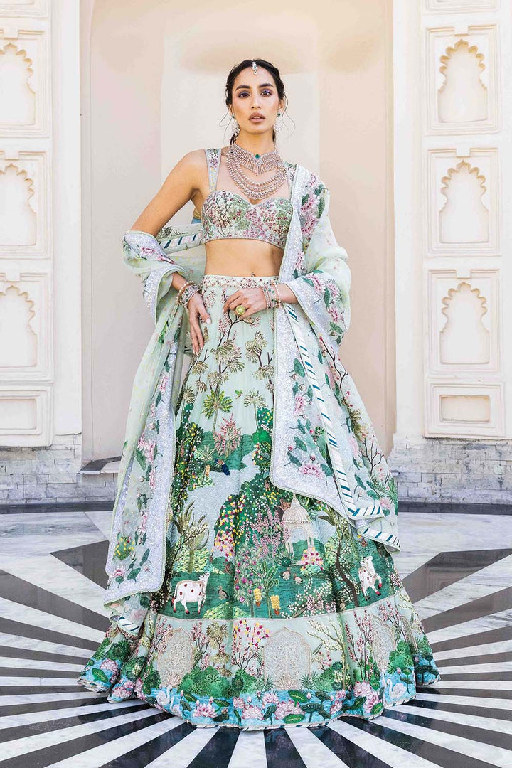 Pichwai Kalidar Lehenga Set