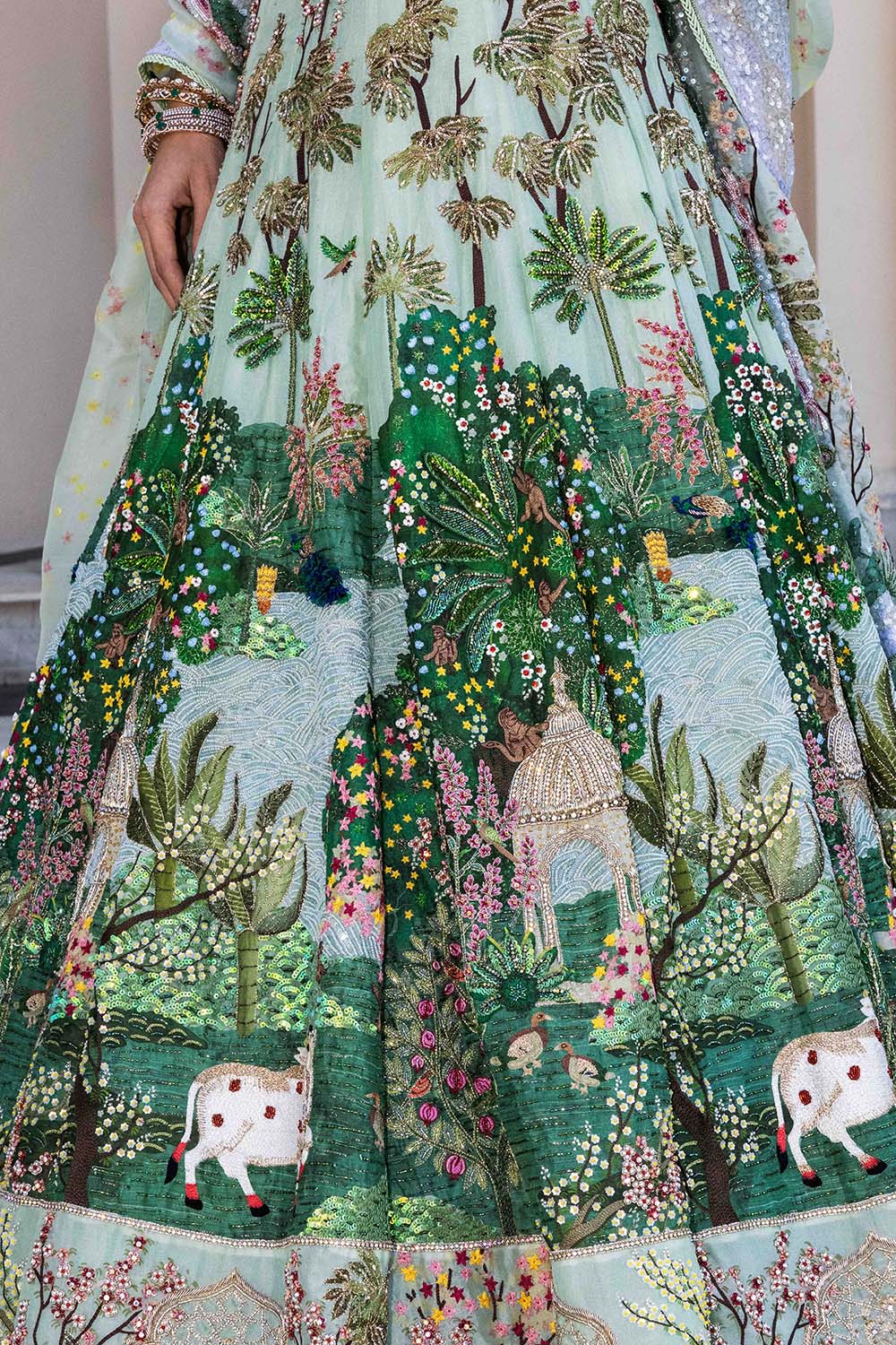 Pichwai Kalidar Lehenga Set