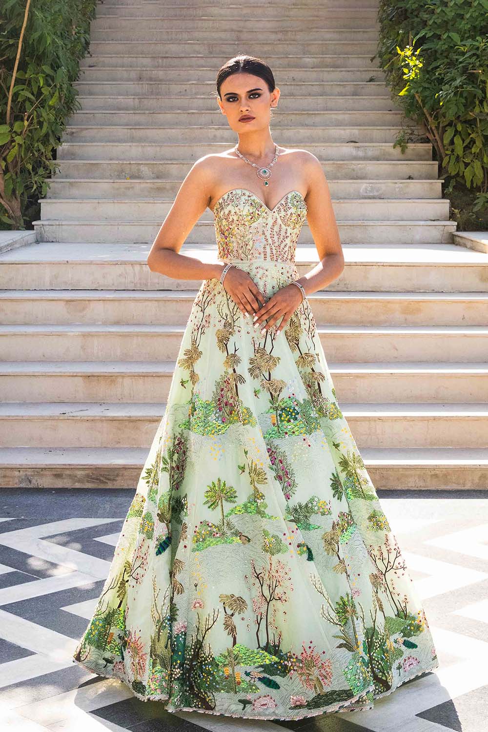 Pichwai Gown Set
