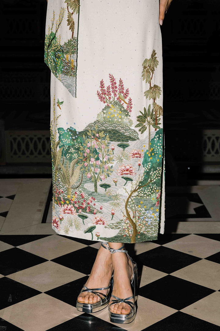 Pichwai Draped Iris Crepe Kurta
