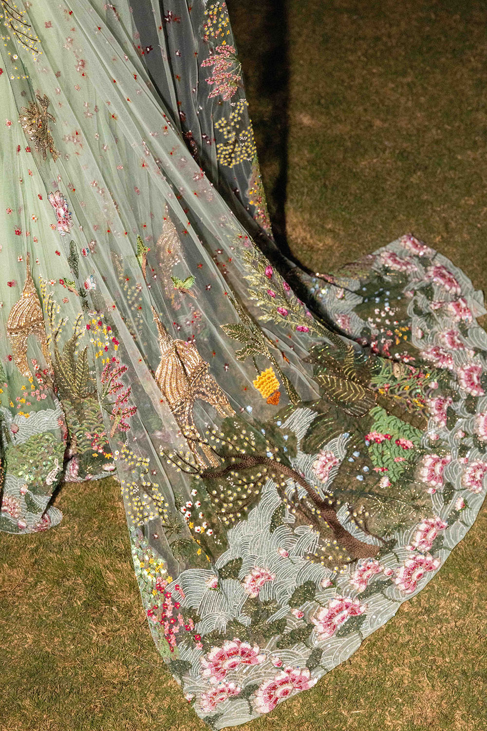 Pichwai Concept Soft Net Saree Set