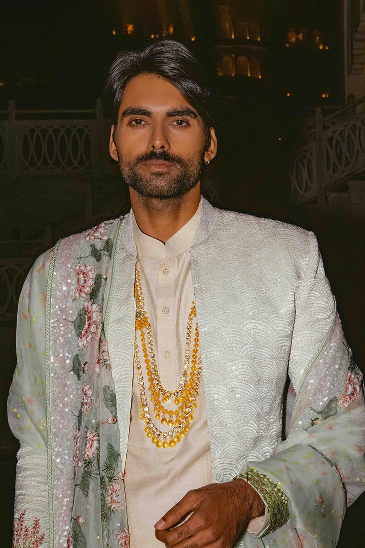 Pichwai Hand Embroidered Sherwani