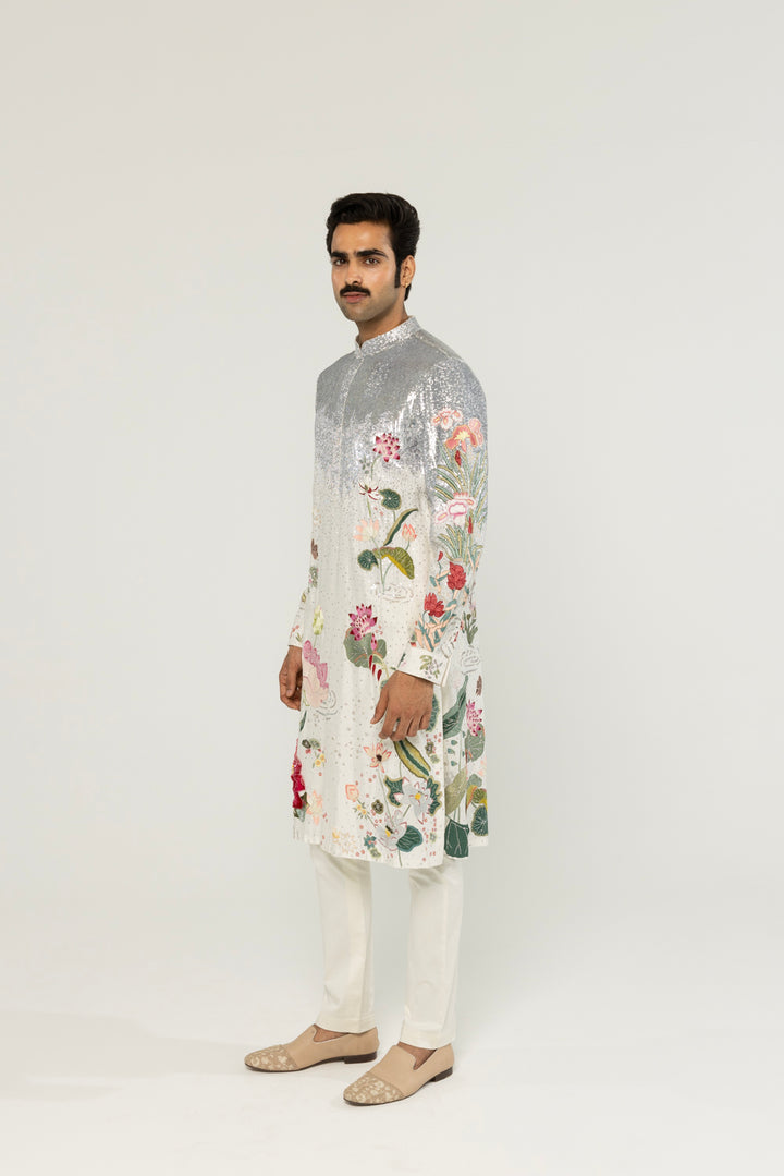 Padma Hand-Embroidered Kurta in Ivory