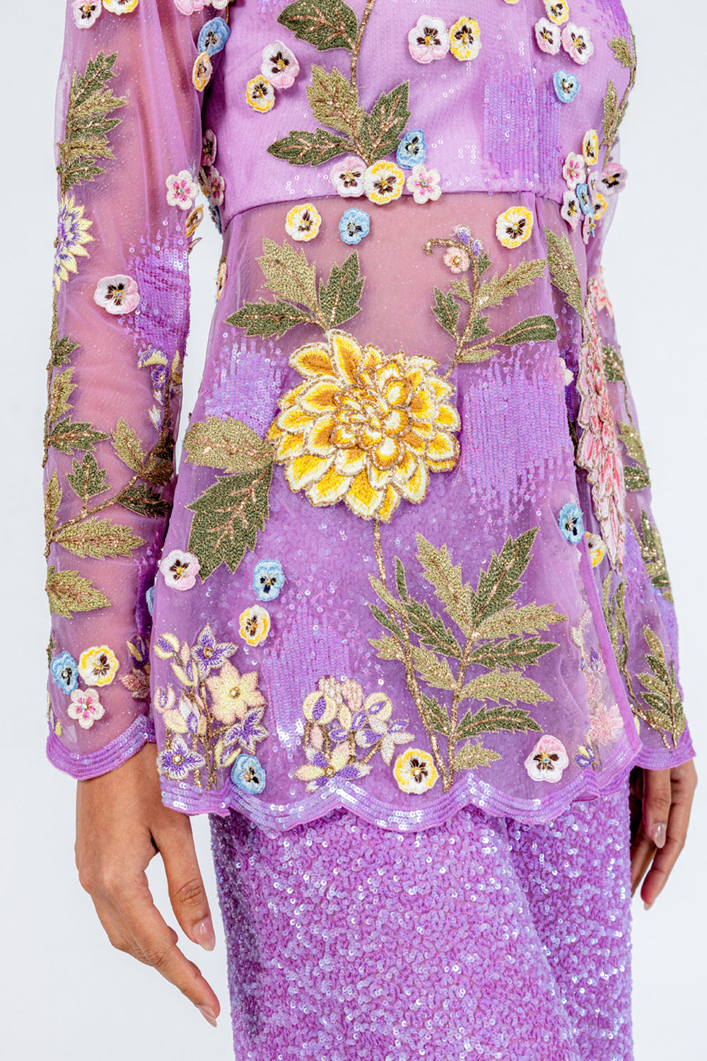 Embroidered Kedia Top &amp; Pants Set