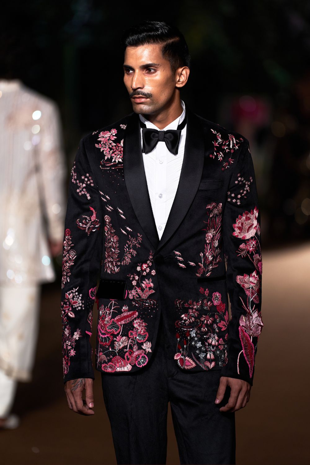 Sundarbans Silk Velvet Jacket in Black