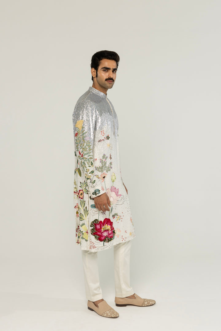 Padma Hand-Embroidered Kurta in Ivory