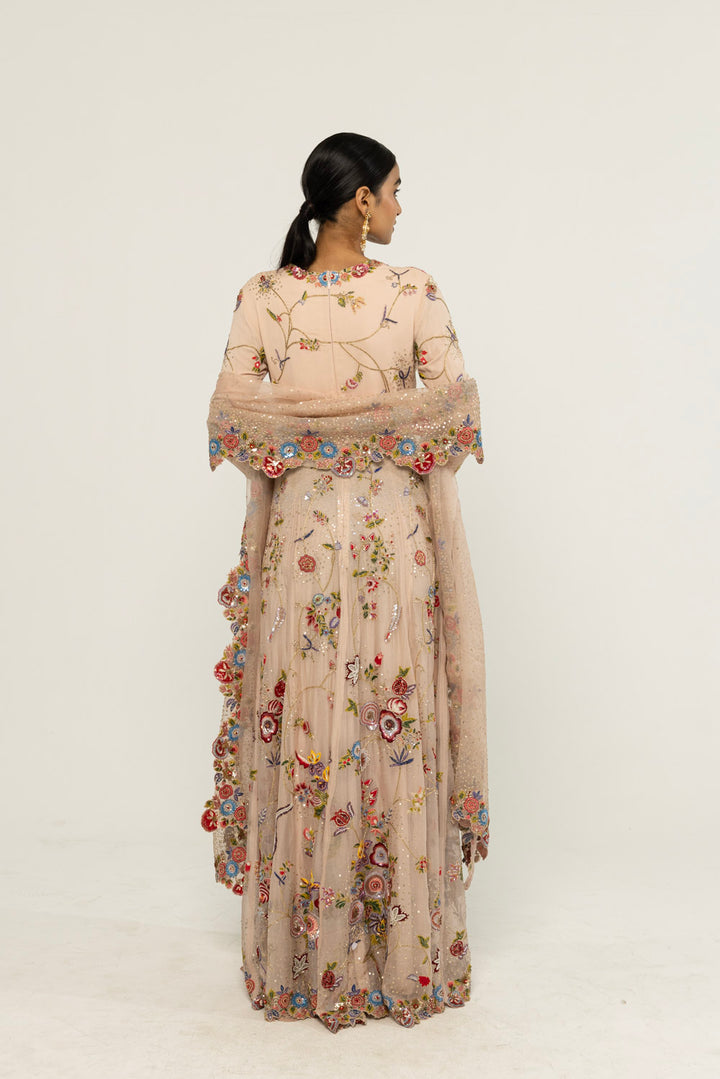 Anar Bel Hand-Embroidered Kurta Set in Pink