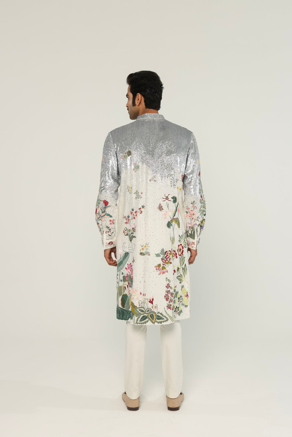 Padma Hand-Embroidered Kurta in Ivory