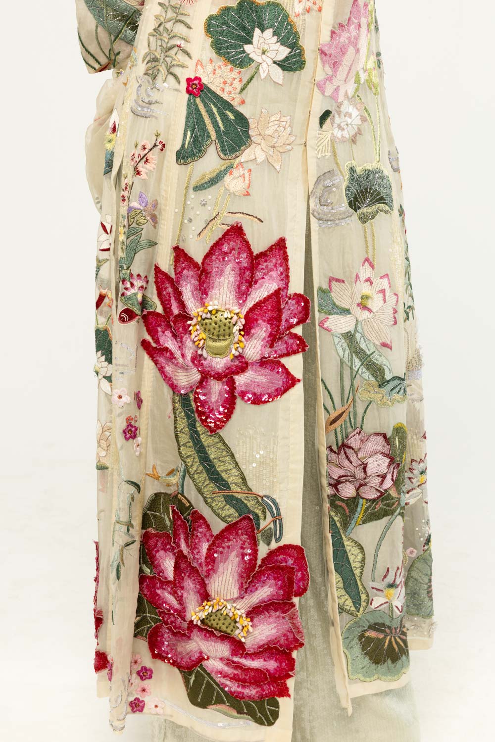 Padma Hand-Embroidered Kurta Set in Pale Yellow